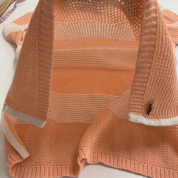 Levis Pullover Sweater Womens L Creamsicle Scoop Neck Ribbed Open Stitch Knit - Picture 9 of 13